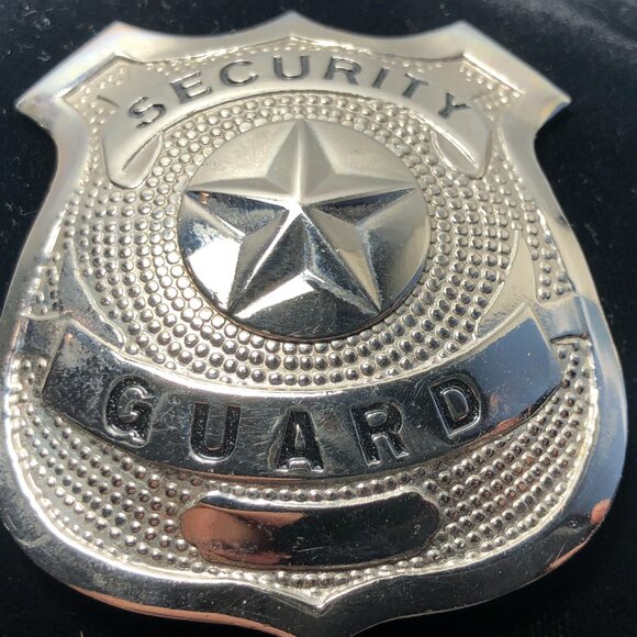 Vintage Metal Security Guard Badge - Picture 2 of 3